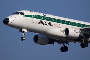 Aereo alitalia in volo